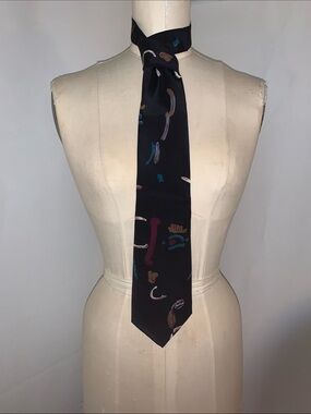New vintage silk tie dead-stock Peter max / neo max  1990’s